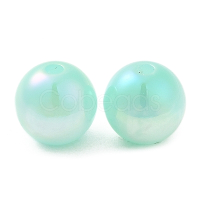 Iridescent Opaque Resin Beads RESI-Z015-01B-05-1