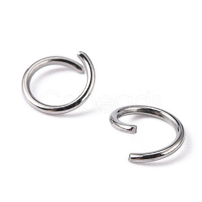 Tarnish Resistant 304 Stainless Steel Open Jump Rings STAS-R049-8x1mm-1