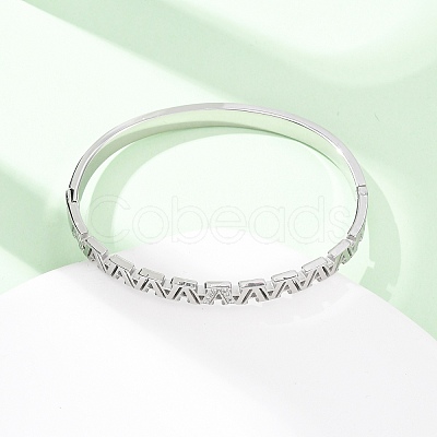 304 Stainless Steel Micro Pave Cubic Zirconia Hinged Bangles for Women BJEW-Z146-01P-1