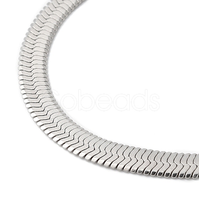 Non-Tarnish 304 Stainless Steel Herringbone Chain Bracelet for Men Women BJEW-Q998-01P-1