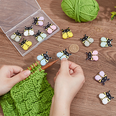 Bees Silicone Knitting Needle Point Protectors FIND-BC0005-33-1