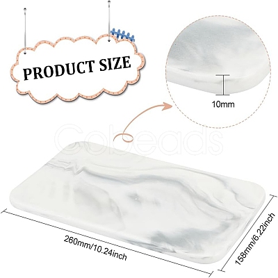 Porcelain Flat Serving Trays PORC-WH0016-05-1