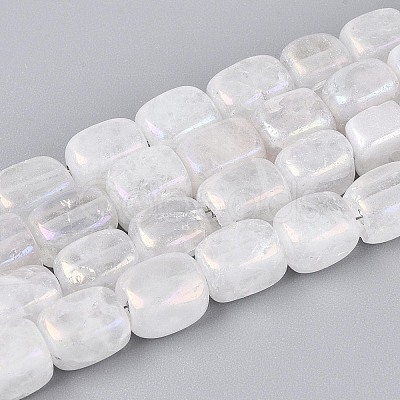 Electroplate Natural Quartz Crystal Beads Strands G-T144-32-1