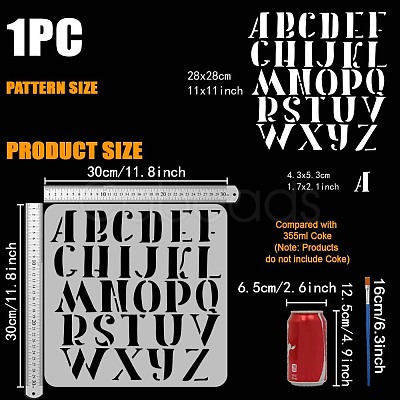PET Hollow Out Drawing Painting Stencils DIY-WH0391-1029-1