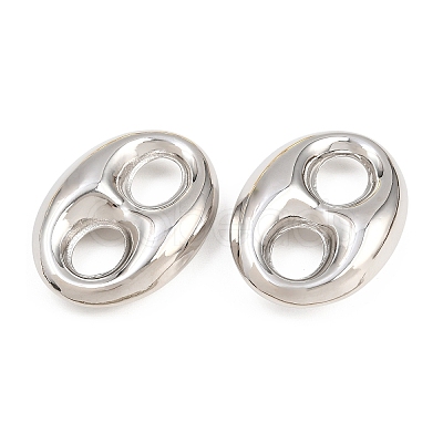 Brass Oval Links Connector Charms KK-H292-47P-03-1