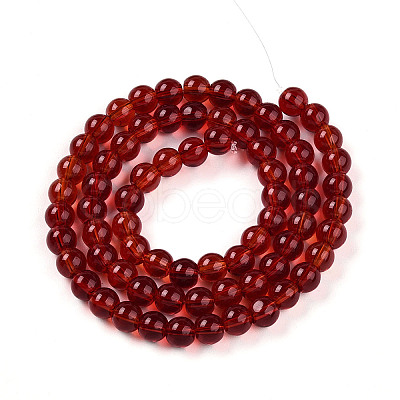 Transparent Glass Beads Strands GLAA-T032-T6mm-20-1