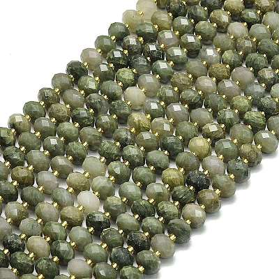 Natural Green Rubbit Fur Rutilated Quartz Beads Strands G-P573-A58-01-1