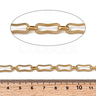 304 Stainless Steel Rectangle Link Chains CHS-Z007-15G-1
