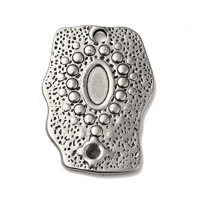 Tibetan Style 304 Stainless Steel Pendant Rhinestone Settings STAS-G278-26AS-1