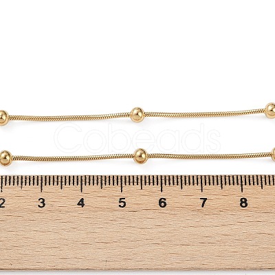 304 Stainless Steel Round Snake Chain Necklaces STAS-G244-88B-G-1