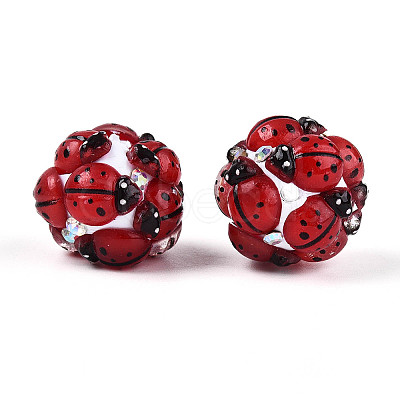 Round Resin Beads RESI-T059-02A-1