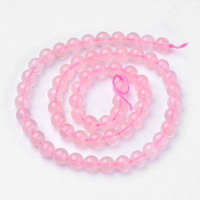 Natural Rose Quartz Beads Strands G-D809-22-6mm-1