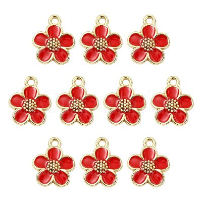 10Pcs Alloy Enamel Pendants FIND-FS0005-32F-1