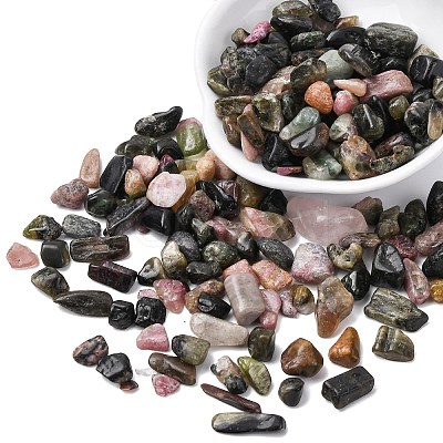 Natural Multicolor Tourmaline Chip Beads G-O103-07A-1