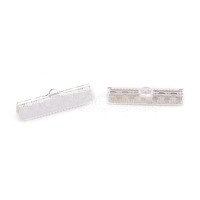 304 Stainless Steel Ribbon Crimp Ends STAS-P249-29A-S-1