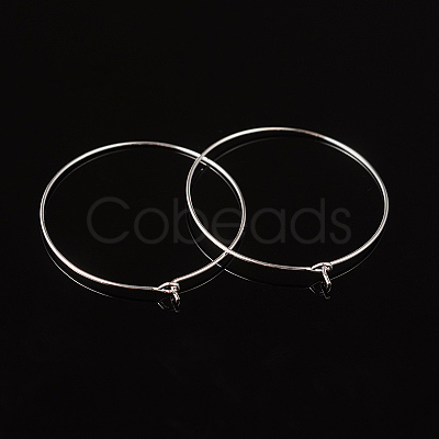 Silver Color Plated Brass Earring Hoops X-EC067-4S-1