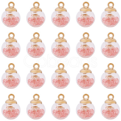 20Pcs Transparent Glass Globe Pendants GLAA-TA0003-57A-1