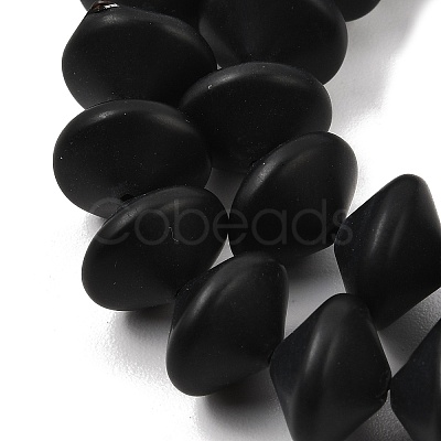 Frosted & Baking Paint Transparent Glass Beads Strands GL-CBA2ED2-03C-1
