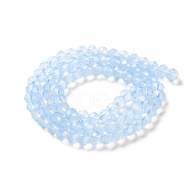 Baking Paint Transparent Glass Beads Strands DGLA-A034-J6MM-D01-1