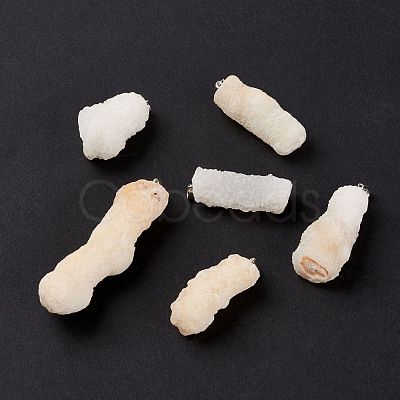 Natural Crystal Agate Pendants G-A189-01-1