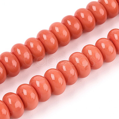 Opaque Solid Color Glass Beads Strands X-GLAA-ZX008-8mm-18E-1