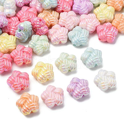 UV Plating & Luminous Opaque Acrylic Beads MACR-L015-14D-1