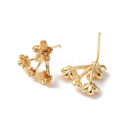 Brass Stud Earring Findings LS-KK-Z164-04G-01-1