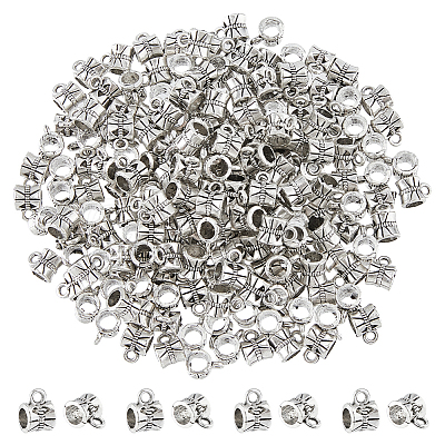 200Pcs Tibetan Style Alloy Tube Bails FIND-DC0005-76-1