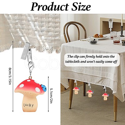 4Pcs Mushroom Resin Tablecloth Weights HJEW-SW00128-05-1