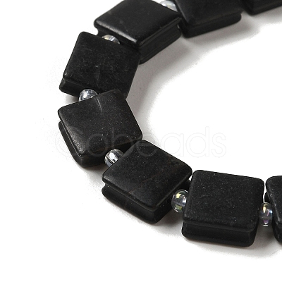 Natural Black Stone Beads Strands LS-G-L596-A11-01-1