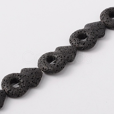 Synthetic Lava Rock Bead Strands G-N0093-18-1