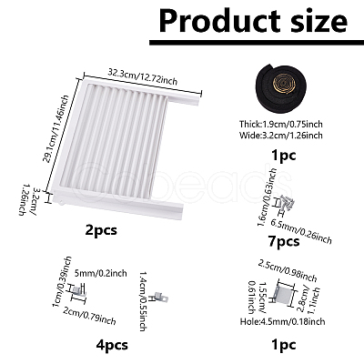 PP Plastic & Iron & Sponge Air Conditioning Side Panels with Frame AJEW-GA0009-60-1