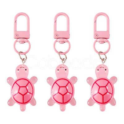 3Pcs Resin Tortoise Pendant Decorations HJEW-TA0001-39E-1