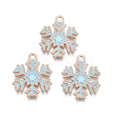 Christmas Style Alloy Enamel Pendants X-ENAM-Q442-68A-1