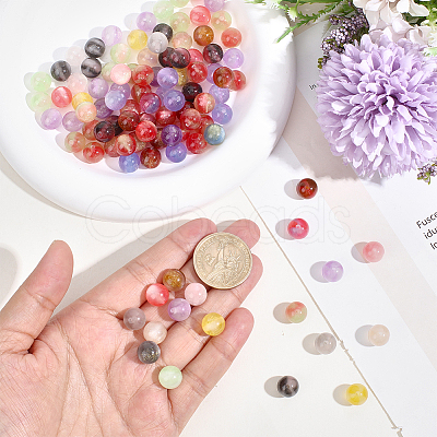 120Pcs Opaque UV Reactive Beads RESI-PA0001-35F-1
