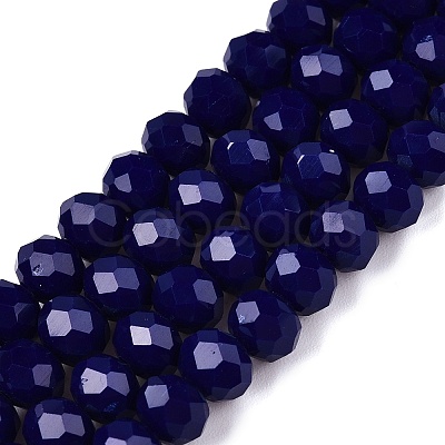 Opaque Solid Color Imitation Jade Glass Beads Strands EGLA-A044-P6mm-D07-1