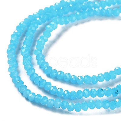 Baking Paint Imitation Jade Glass Bead Strands DGLA-A034-J4MM-A13-1
