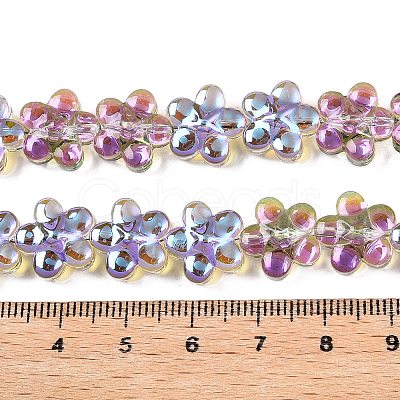 Electroplate Glass Beads Strands EGLA-T028-02J-1