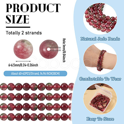 2 Strands Natural Malaysia Jade Beads Strands G-TA0003-35A-03-1