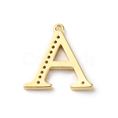 Rack Plating Brass Micro Pave Cubic Zirconia Pendant KK-H449-76G-19-1