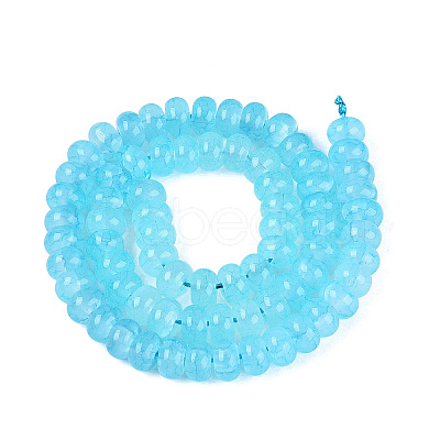 Imitation Jade Crackle Glass Beads Strands GLAA-Q108-05A-A03-1