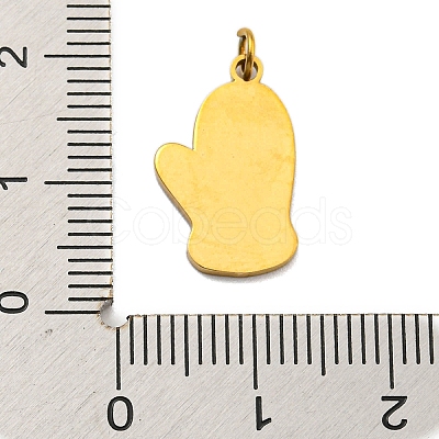 Christmas Theme Ion Plating(IP) 304 Stainless Steel Pendants STAS-O005-01G-G-1
