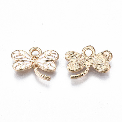 Light Gold Plated Alloy Pendants LS-ENAM-T009-69E-RS-1