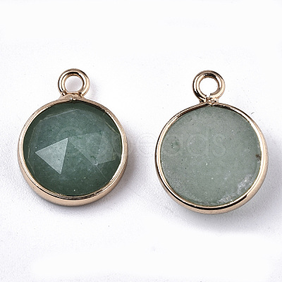 Natural Green Aventurine Charms G-N326-49E-1