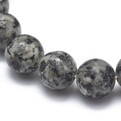 Natural Sesame Jasper/Kiwi Jasper Bead Stretch Bracelets X-BJEW-K212-B-033-1