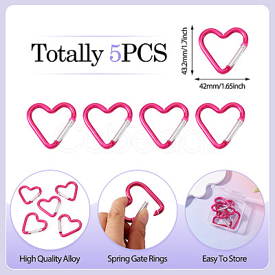 5Pcs Zinc Alloy Spring Gate Rings FIND-TA0009-73H-1