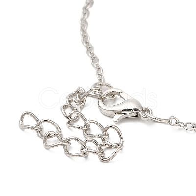 Heart with Word Best Wishes Zinc Alloy Pendant Necklaces for Christmas NJEW-M203-02B-GP-1