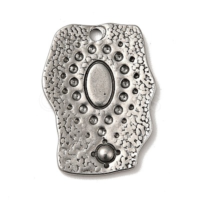 Tibetan Style 304 Stainless Steel Pendant Rhinestone Settings STAS-G278-26AS-1