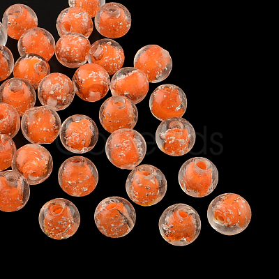 Handmade Luminous Lampwork Beads LAMP-R125-8mm-M-1