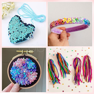 125G 5 Colors Plastic Sequins Beads PVC-TA0001-05B-1